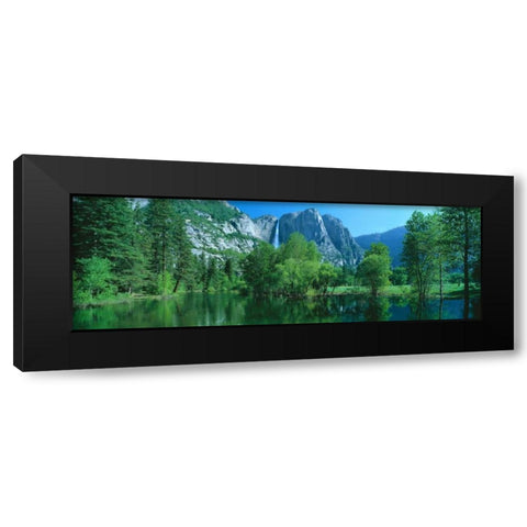 Yosemite Falls and Merced Black Modern Wood Framed Art Print by Thomas, Alain