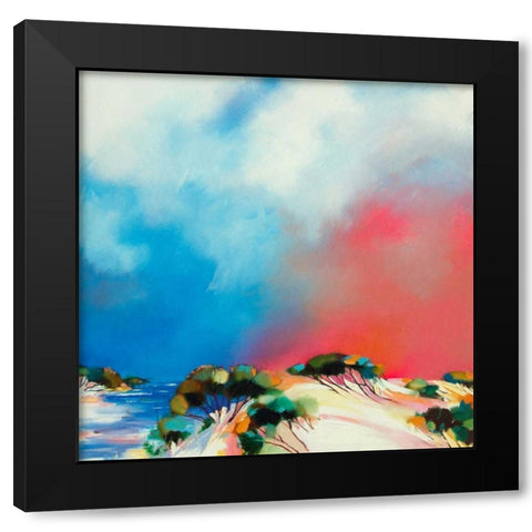 Ocean Glow Black Modern Wood Framed Art Print with Double Matting by Turton, John