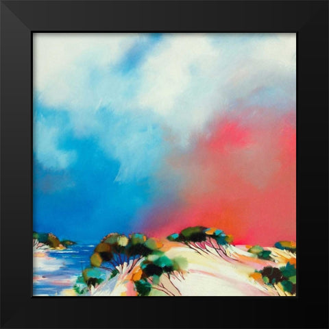 Ocean Glow Black Modern Wood Framed Art Print by Turton, John