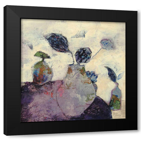 Still Life in Lilac Black Modern Wood Framed Art Print with Double Matting by Thorley, Judy