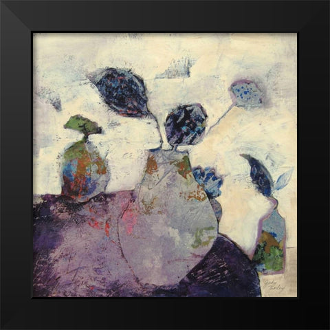 Still Life in Lilac Black Modern Wood Framed Art Print by Thorley, Judy