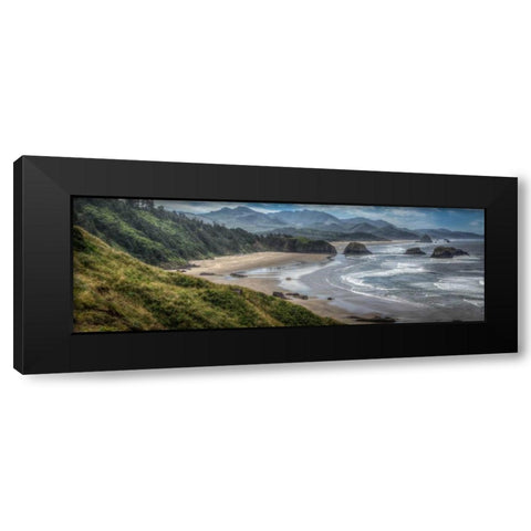 Coastal Serenity Black Modern Wood Framed Art Print by Taite, Larry J.