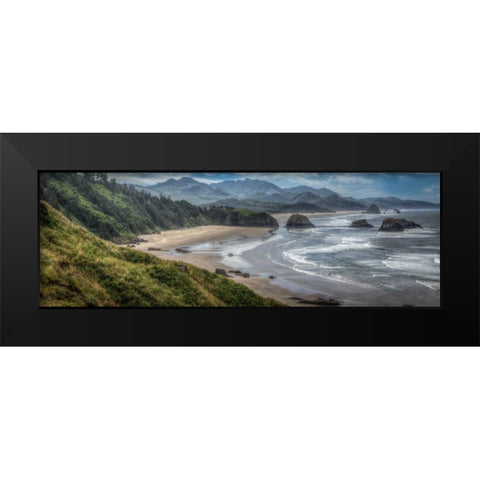 Coastal Serenity Black Modern Wood Framed Art Print by Taite, Larry J.