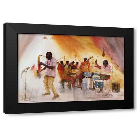 Take the aâ‚¬ËœAaâ‚¬â„¢ Train Black Modern Wood Framed Art Print by Tanaka, Jim