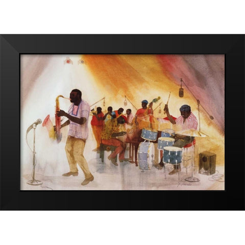 Take the aâ‚¬ËœAaâ‚¬â„¢ Train Black Modern Wood Framed Art Print by Tanaka, Jim