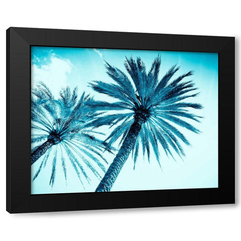 Chic Palms Black Modern Wood Framed Art Print with Double Matting by Tai Prints
