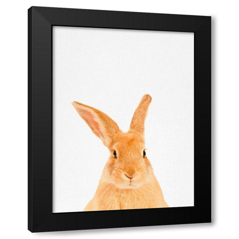 Rabbit Black Modern Wood Framed Art Print by Tai Prints