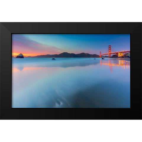 Velvet Icing Black Modern Wood Framed Art Print by Toby Harriman Visuals