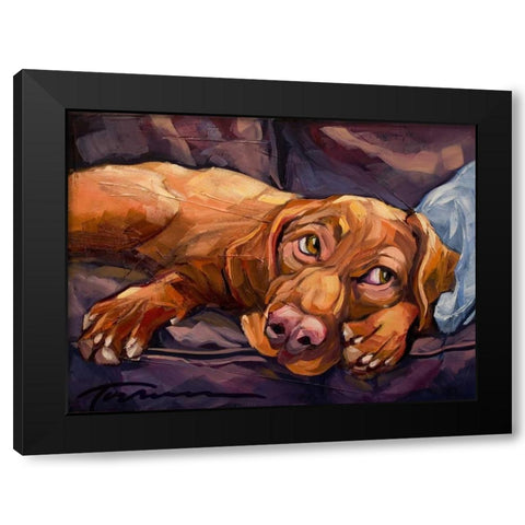 Beauty Rest Black Modern Wood Framed Art Print with Double Matting by Townsend, Connie R.