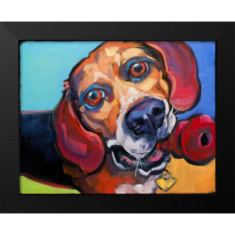 Beguile Black Modern Wood Framed Art Print by Townsend, Connie R.