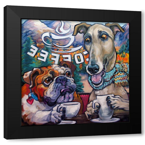 First Frost Black Modern Wood Framed Art Print by Townsend, Connie R.