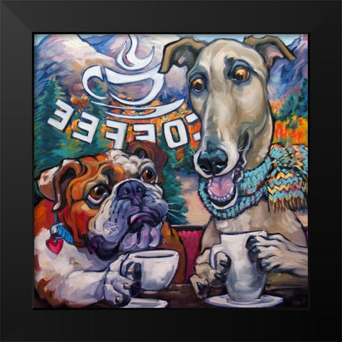 First Frost Black Modern Wood Framed Art Print by Townsend, Connie R.