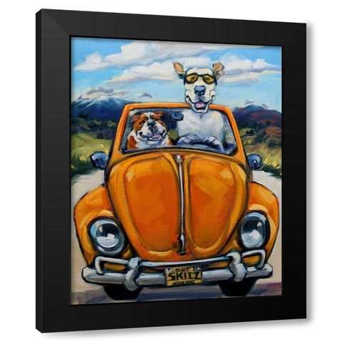 Got Skills Will Travel Black Modern Wood Framed Art Print by Townsend, Connie R.