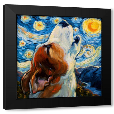 Sing Black Modern Wood Framed Art Print by Townsend, Connie R.