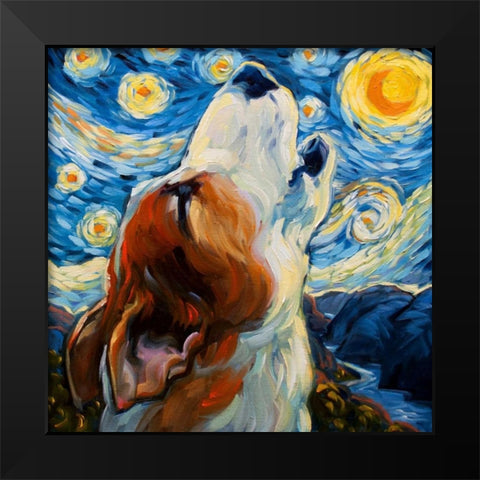 Sing Black Modern Wood Framed Art Print by Townsend, Connie R.