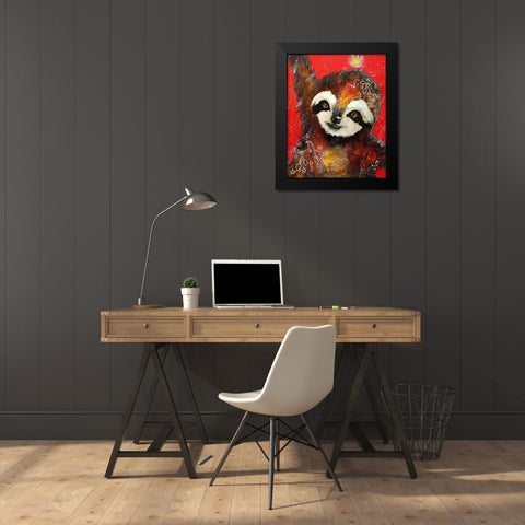 A Heart Filled with Joy Black Modern Wood Framed Art Print by The Secret Hermit