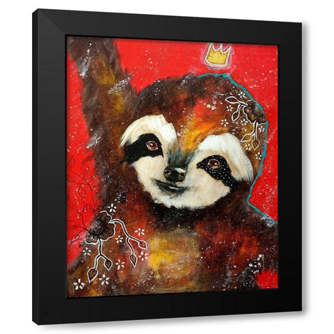 A Heart Filled with Joy Black Modern Wood Framed Art Print with Double Matting by The Secret Hermit