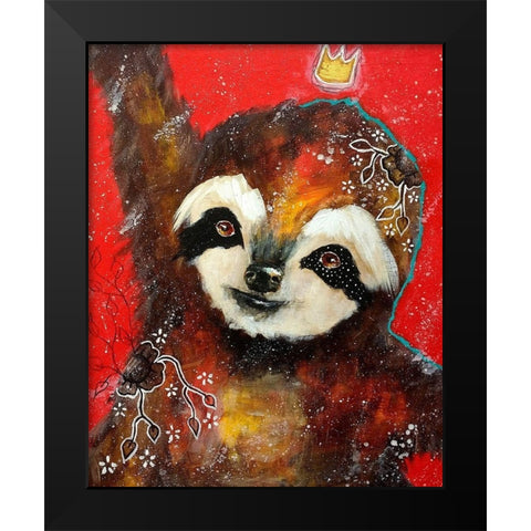 A Heart Filled with Joy Black Modern Wood Framed Art Print by The Secret Hermit