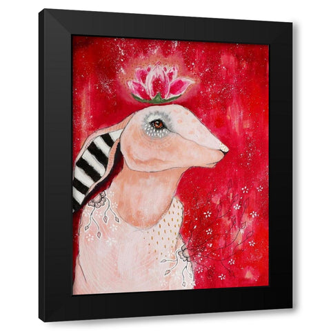 Deep Inside Black Modern Wood Framed Art Print by The Secret Hermit