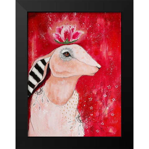 Deep Inside Black Modern Wood Framed Art Print by The Secret Hermit