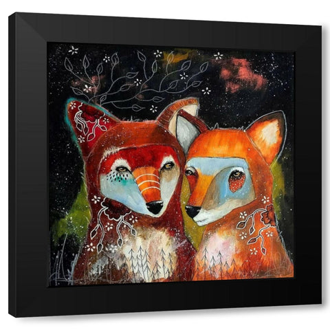 Home Is Wherever You Are Black Modern Wood Framed Art Print with Double Matting by The Secret Hermit