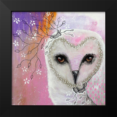 Of Pine and Poetry Black Modern Wood Framed Art Print by The Secret Hermit