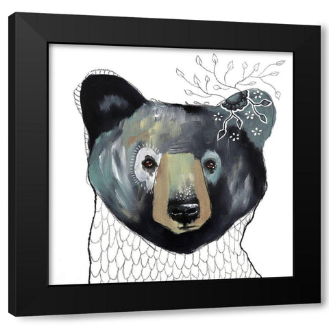 Peaceful Days Black Modern Wood Framed Art Print by The Secret Hermit