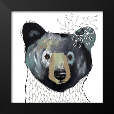 Peaceful Days Black Modern Wood Framed Art Print by The Secret Hermit