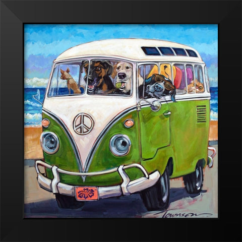 Hang Loose Black Modern Wood Framed Art Print by Townsend, CR