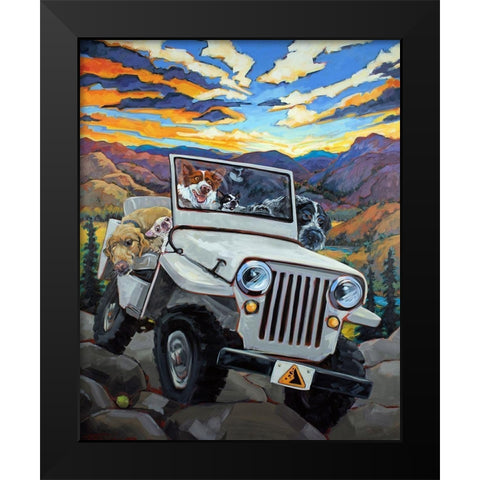 Watch For Falling Rocks Black Modern Wood Framed Art Print by Townsend, CR