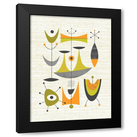 Bombshelter Bash No. 2 Black Modern Wood Framed Art Print with Double Matting by Theodore, James