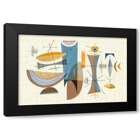 Mid-Century Optimism Black Modern Wood Framed Art Print by Theodore, James