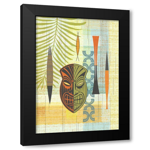 Tiki Warrior No. 1 Black Modern Wood Framed Art Print with Double Matting by Theodore, James