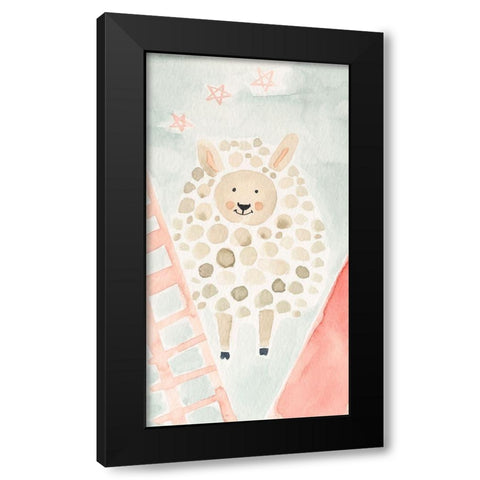 Counting Sheep No. 2 Black Modern Wood Framed Art Print with Double Matting by Timbrook, Natalie