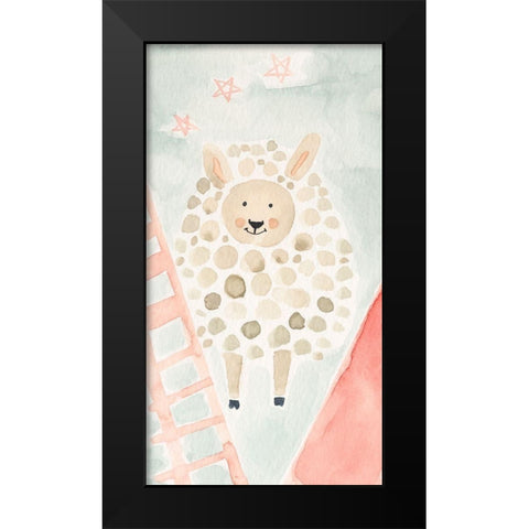 Counting Sheep No. 2 Black Modern Wood Framed Art Print by Timbrook, Natalie