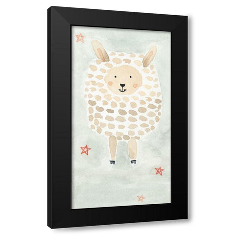 Counting Sheep No. 3 Black Modern Wood Framed Art Print with Double Matting by Timbrook, Natalie