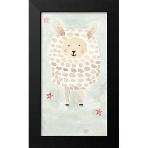 Counting Sheep No. 3 Black Modern Wood Framed Art Print by Timbrook, Natalie