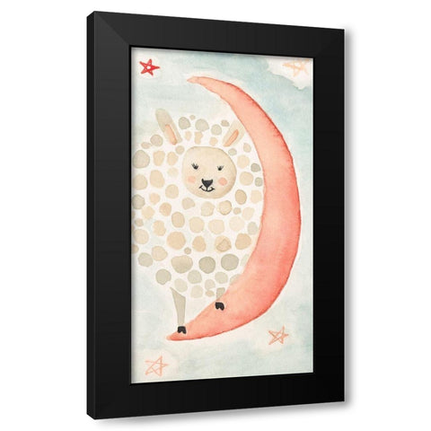 Counting Sheep No. 4 Black Modern Wood Framed Art Print by Timbrook, Natalie