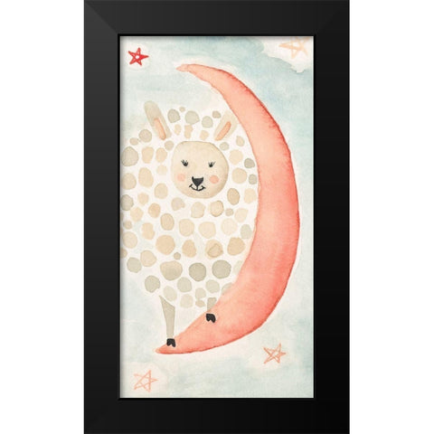 Counting Sheep No. 4 Black Modern Wood Framed Art Print by Timbrook, Natalie
