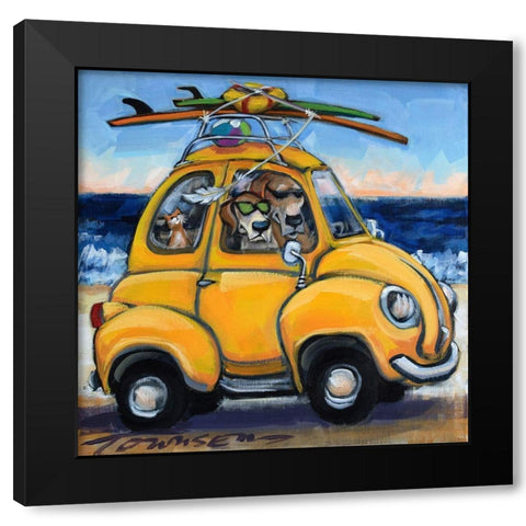 Beachy Keen Black Modern Wood Framed Art Print by Townsend, CR