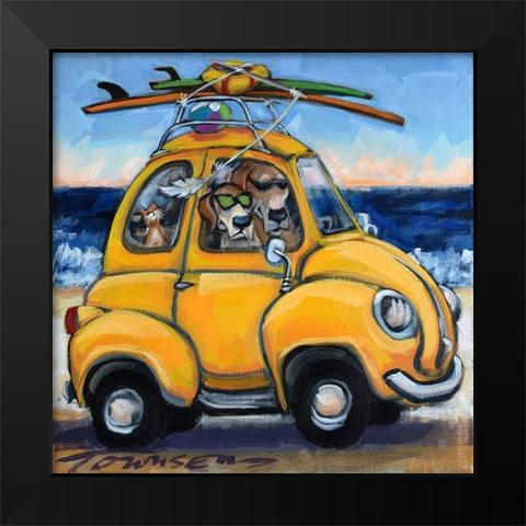 Beachy Keen Black Modern Wood Framed Art Print by Townsend, CR