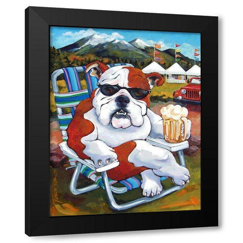 Bully For Beer Fest Black Modern Wood Framed Art Print with Double Matting by Townsend, CR