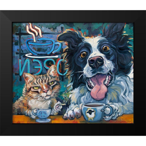 Dude Chill 2 Black Modern Wood Framed Art Print by Townsend, CR