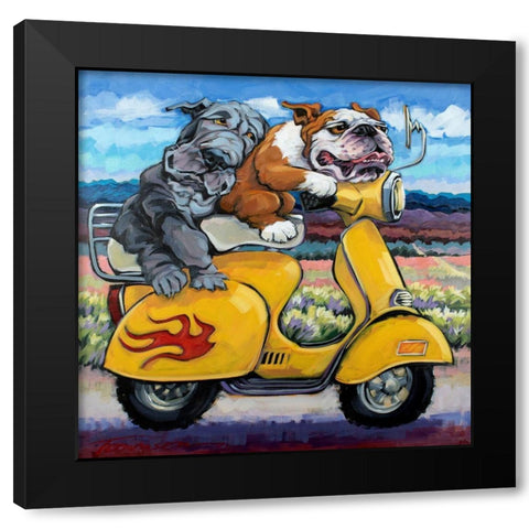 On The Road Again Black Modern Wood Framed Art Print by Townsend, CR