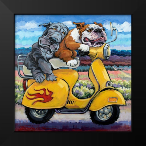 On The Road Again Black Modern Wood Framed Art Print by Townsend, CR