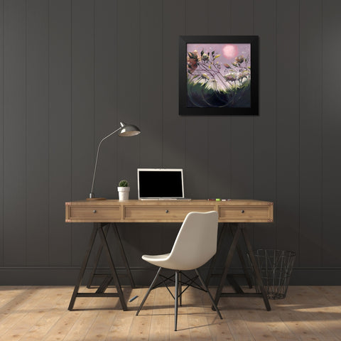 Evening Communication Black Modern Wood Framed Art Print by Timmerman, Lisa
