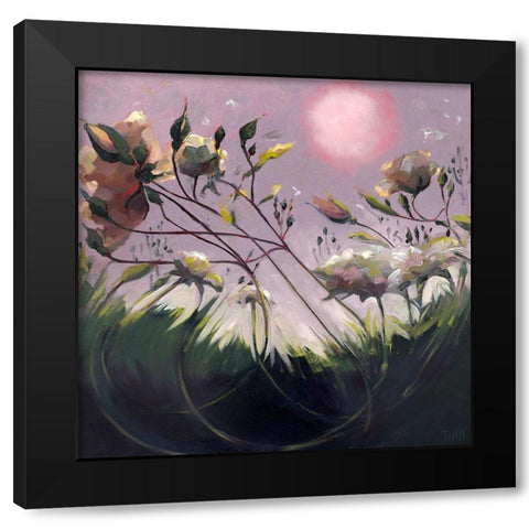 Evening Communication Black Modern Wood Framed Art Print by Timmerman, Lisa