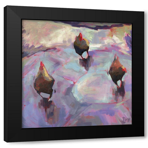 Human Race 2 Black Modern Wood Framed Art Print by Timmerman, Lisa