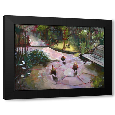 The Secret Garden Black Modern Wood Framed Art Print with Double Matting by Timmerman, Lisa