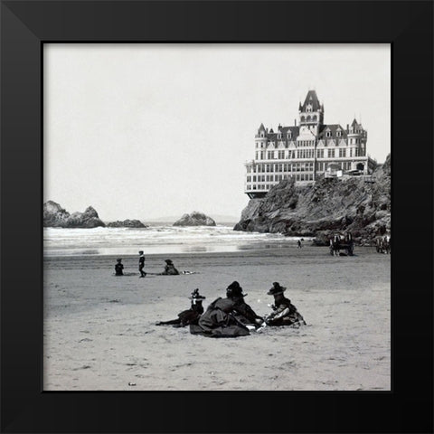 Cliff House I Black Modern Wood Framed Art Print by Unknown